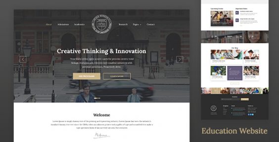 education website templates